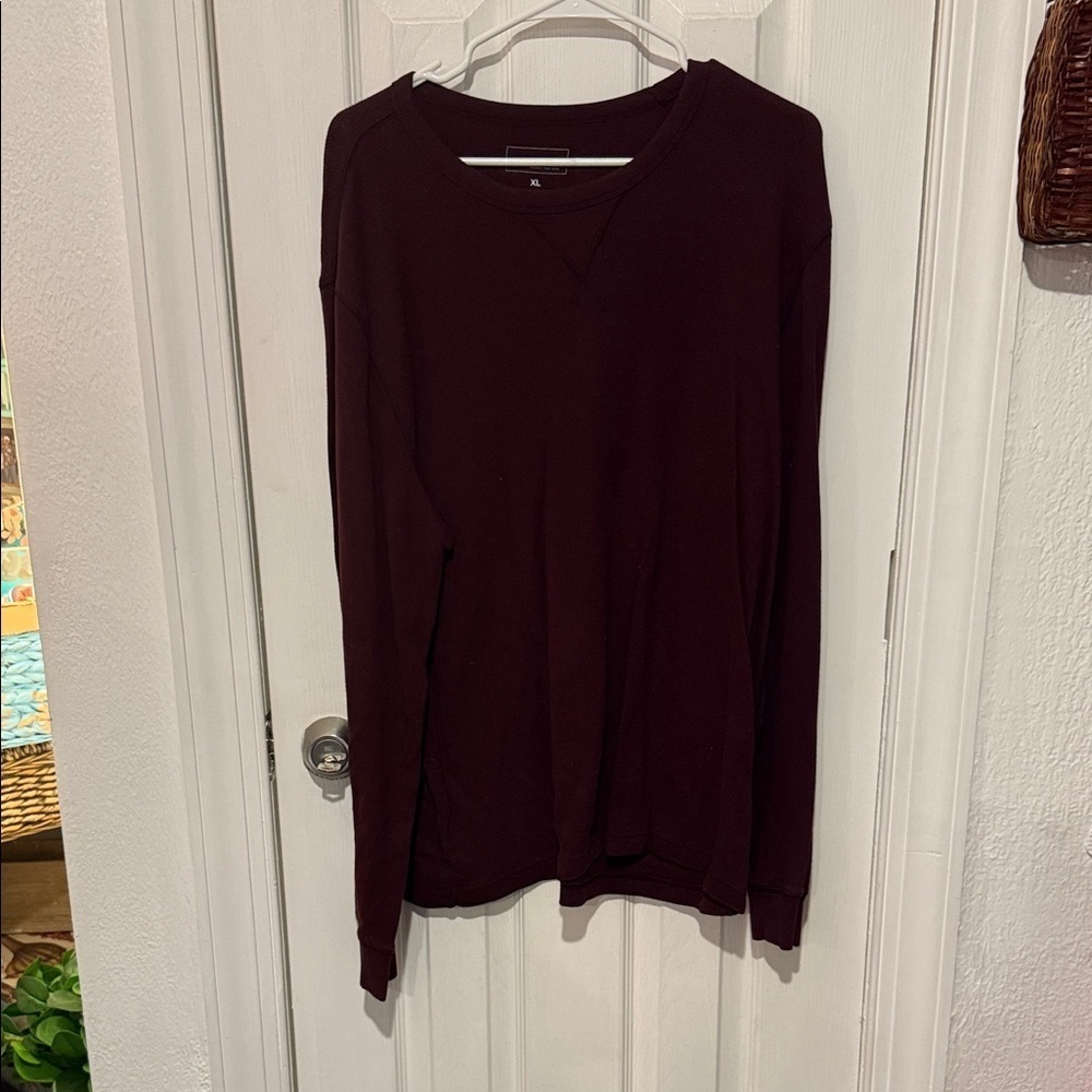 Sonoma Men's Long Sleeve Tee - Dark Red